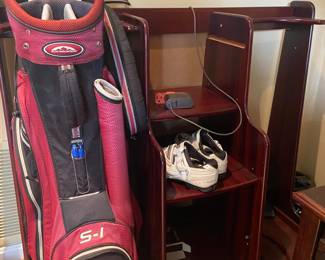 Golf bag and rack