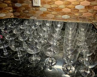 BACCARAT assorted crystal stemware $10 each