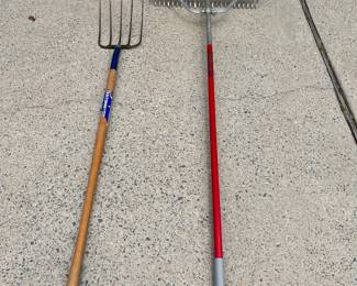 $8 pitchfork
$12 metal rake