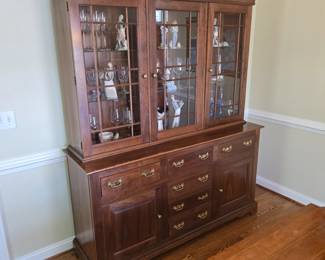 STICKLEY china cabinet (67.5x20.25x81h). $1795