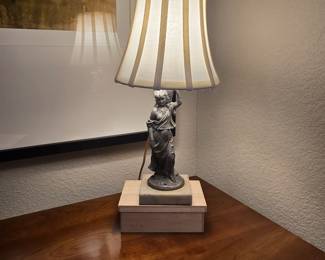 Bronze statue lamp. $75