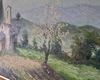 French Chapel Painting is 36-3/8"x28.5". $150