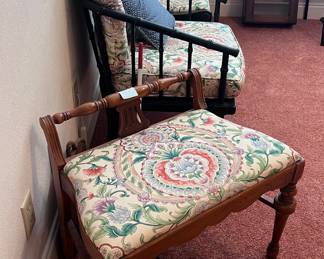 Antique Chairs and benches throughout the house