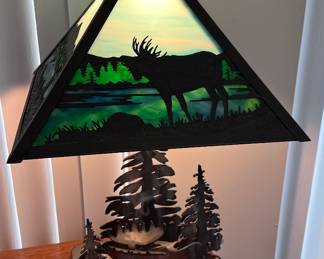 Old Lodge Moose Lamp