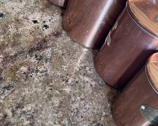 Vintage Copper Canister set