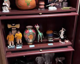 Collectibles, Collectibles and MORE Collectibles! Library Book shelf also for sale.