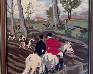 Vintage- Penelope "Fox Hunt" hand-made Tapestry
