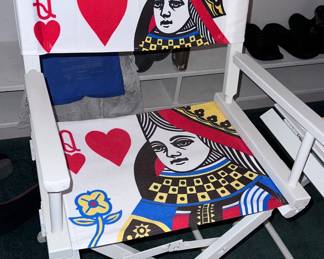 Queen of Hearts and King of Spades Director Chairs (2) (RARE FIND)