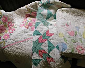 Several Vintage Handmade Quilts in Excellent Condition