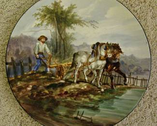 Vintage Porcelain Large Plate