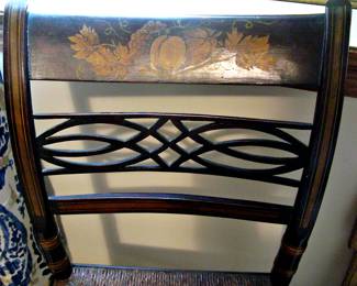 Antique Hitchcock Style Black Gold Stenciled