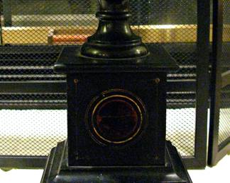 Antique Art Deco Black Marble Candle Stand