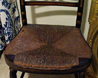 Antique Hitchcock Style Black Gold Stenciled