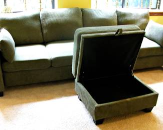 Upholstered King Hide a Bed Much Lighter than the Old Ones with Storage Ottoman