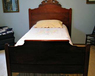 Extra Long Twin Bed - Antique Headboard and Footboard