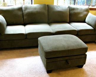 Upholstered King Hide a Bed Much Lighter than the Old Ones with Storage Ottoman