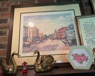 Lots of brass items throughout the home
