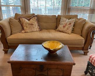 Lee Industries - Slightly curved frame - Travis is Dogwood.