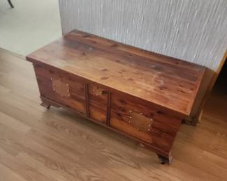 Antique Cedar Chest on Wheels