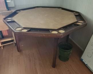 Octagon Poker Table with Folding Legs