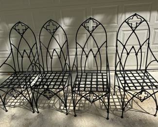 4 Iron Chairs
