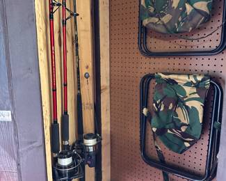 Rods &Reels 
Out door collapsible seats 