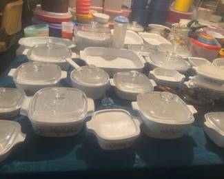Lots of Corning ware in several patterns