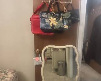 Purses and Dixie Provincial mirror matches dresser