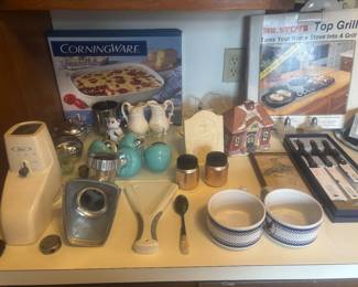 New Corning ware, timers, knife set