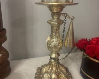 Unique candle holder w snuffer