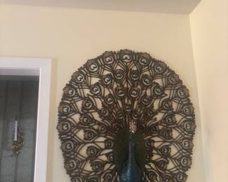Peacock wall decoration. Must see! It’s gorgeous