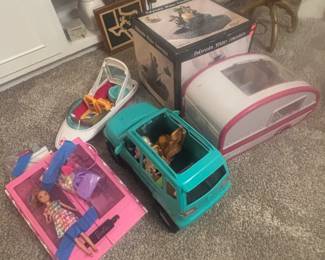 Barbie boat, jeep, camper , etc