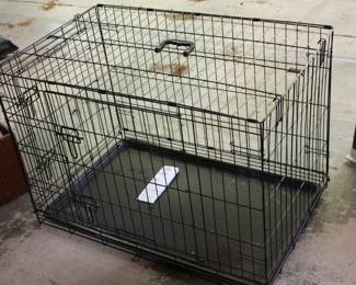 Large metal dog crate