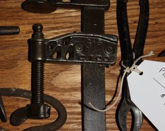 Antique cast iron bar clamp
