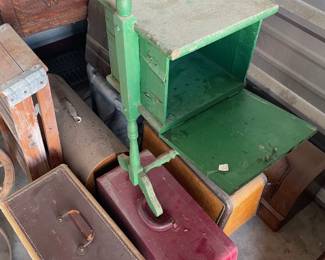 interesting green whatnot table