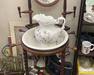 pitcher and bowl with stand
