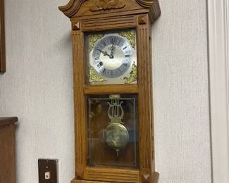 one of several wall clocks