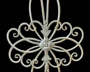 Large White Scrolled Metal Wall Art