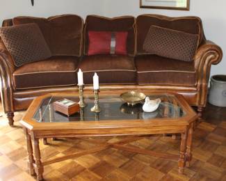 Sofa with Feather Cushions By Hickory