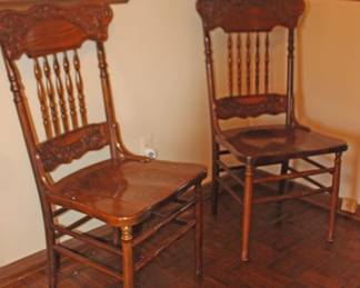 Oak Detailed Chairs