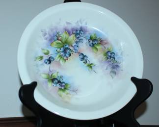 Hand Painted Blueberry Plate