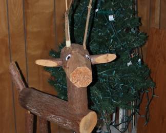 Reindeer and Christmas Tree