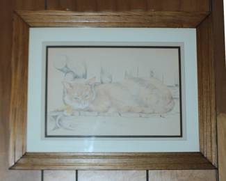 Cat on Swing by Arlene