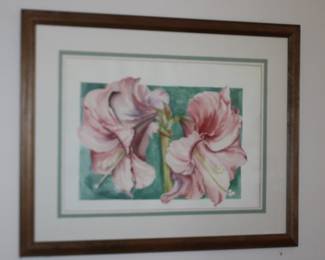 Pink Iris A Johnson in Frame