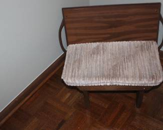 Wood Bench and Tray