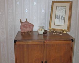 MCM Cabinet, Floral Tree Art, Pottery, Art by Arlene, Stone Art, Figurines