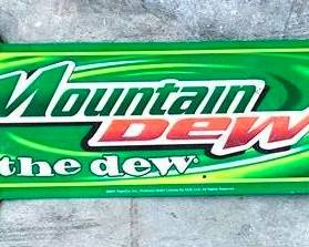 89 - Metal Mountain Dew Sign - 27.5" x 9"
