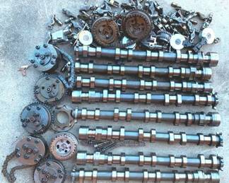165 - Lot of Camshafts, Gears, & More Engine Parts You are buying a used as-is item. We do not guarantee all components are present, and if it is not expressly stated, it is untested.

