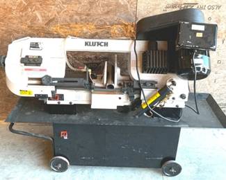 43 - Klutch 7" x 12" Metal Band Saw with Rolling Stand 52x16x42 You are buying a used as-is item. We do not guarantee all components are present, and if it is not expressly stated, it is untested.
