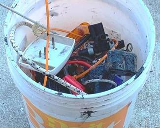 175 - Plastic Bucket with Assorted Contents
